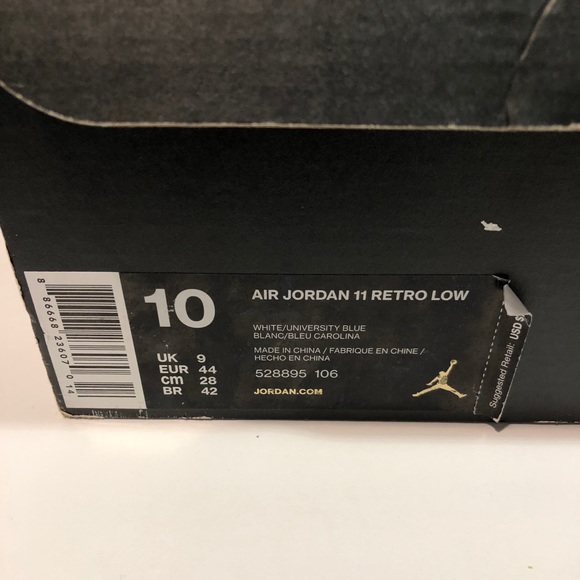 AIR JORDAN 11 LOW “UNIVERSITY BLUE” - Picture 8 of 10